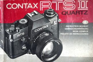Contax RTS II Quartz User Manual