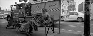 The second Black and White sample photograph from the Fac mark II panoramic film camera. Made by Lee Lira.